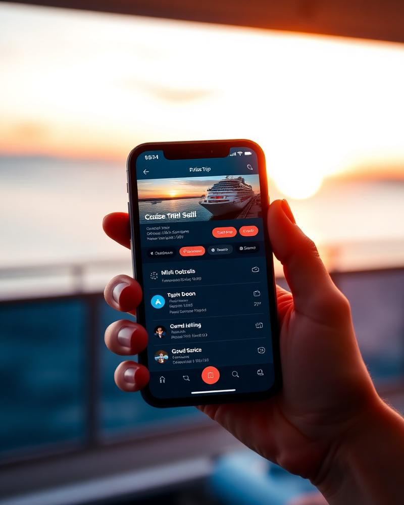 Private trip portal showing cabin, guests and travel dates